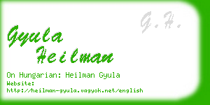 gyula heilman business card